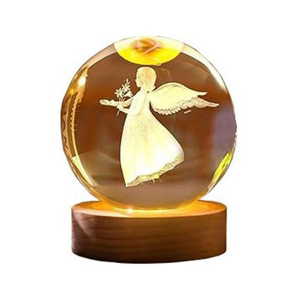 چراغ خواب گوی شیشه ای طرح دختر فرشته