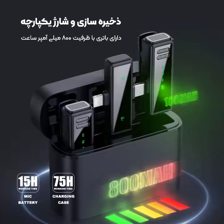 میکروفون یقه ای دو کاربره مدل j88 مناسب برای اندروید و آیفون