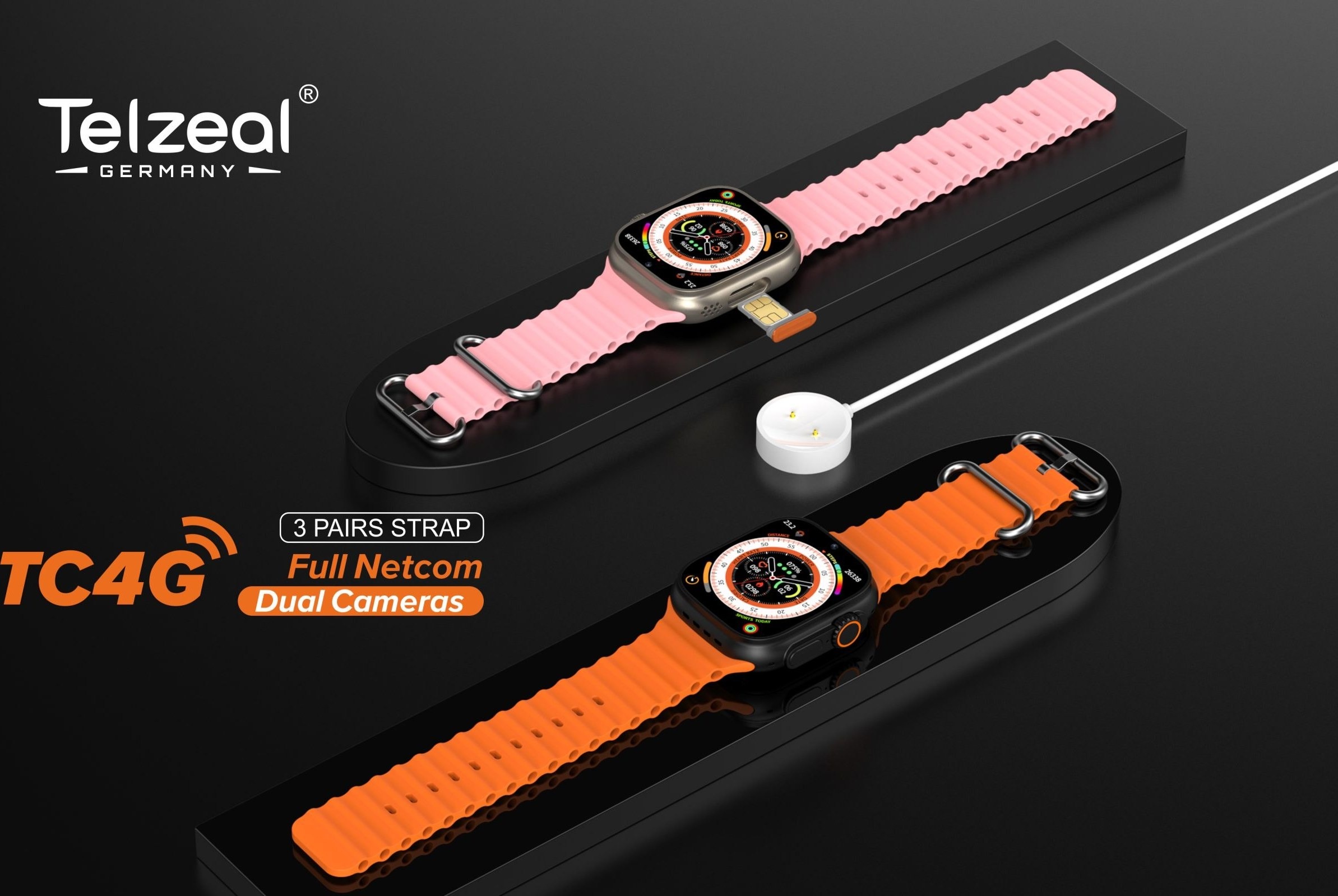 ساعت هوشمند سیم کارت خور تلزیل مدل Telzeal TC4G